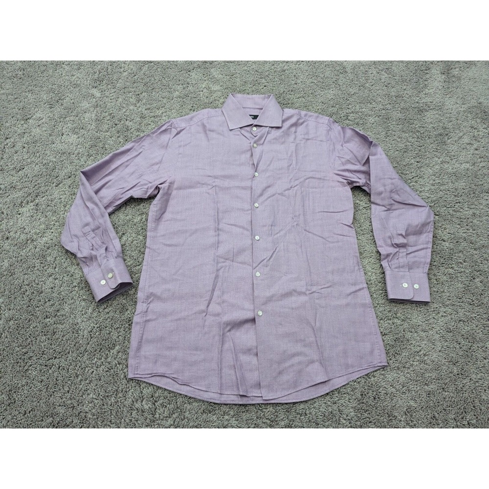 Hugo Boss Button Up Shirt Mens 15.5 32/33 Pink Casual Business Office